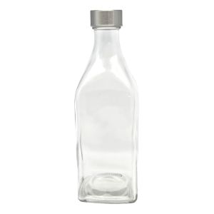 ΜΠΟΥΚΑΛΙ ΓΥΑΛΙΝΟ 1,0lt ΔΙΑΦΑΝΟ ΜΕ INOX ΚΑΠΑΚΙ ANKOR