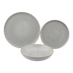 ΣΕΡΒΙΤΣΙΟ ΠΙΑΤΩΝ STONEWARE 18ΤΜΧ ΣΕ ΓΚΡΙ ΧΡΩΜΑ ANKOR