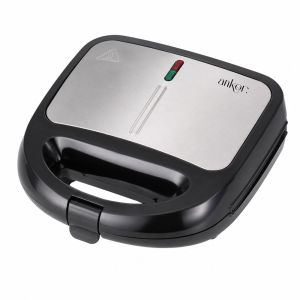 ΤΟΣΤΙΕΡΑ 2 ΣΕ 1 ΜΕ ΑΠΟΣΠΩΜΕΝΕΣ ΠΛΑΚΕΣ GRILL ΚΑΙ SANDWICH INOX ΜΕ ΜΑΥΡΟ ΧΡΩΜΑ 950W ANKOR