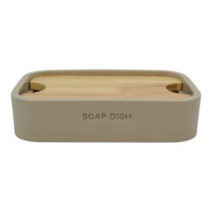 ΣΑΠΟΥΝΟΘΗΚΗ ΠΟΛΥΕΣΤΕΡΙΚΗ ΜΠΕΖ ΜΕ ΞΥΛΟ 12x7,8x2,8εκ.ANKOR