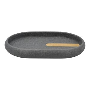 ΣΑΠΟΥΝΟΘΗΚΗ ΠΟΛΥΕΣΤΕΡΙΚΗ ΓΚΡΙ ΣΑΓΡΕ ΜΕ ΞΥΛΟ 14x9,5x2εκ. ANKOR