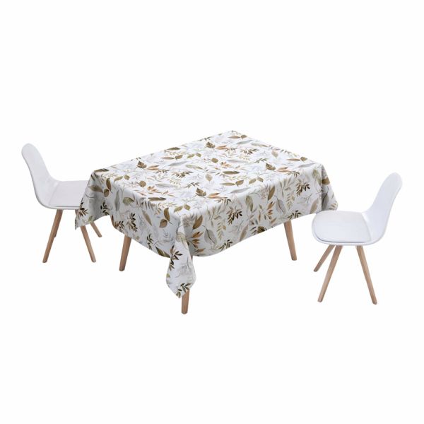 ΤΡΑΠΕΖΟΜΑΝΤΗΛΟ ΑΔΙΑΒΡΟΧΟ ΚΑΙ ΑΛΕΚΙΑΣΤΟ 140x220εκ. ΚΑΦΕ ΚΑΙ ΓΚΡΙ ΦΥΛΛΑ ANKOR