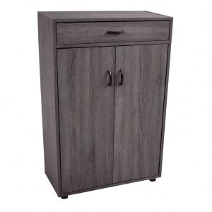 ΠΑΠΟΥΤΣΟΘΗΚΗ ΝΤΟΥΛΑΠΙ ΜΕ ΣΥΡΤΑΡΙ ΞΥΛΙΝΟ ΣΕ ΓΚΡΙ ΧΡΩΜΑ 60x30x95εκ. ANKOR