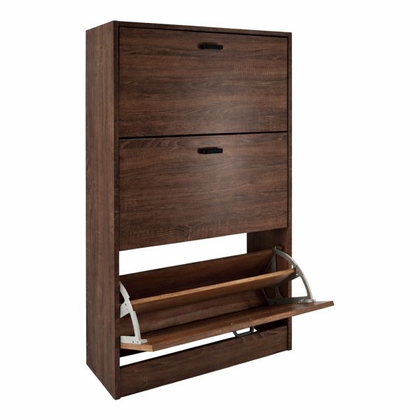 ΠΑΠΟΥΤΣΟΘΗΚΗ ΤΡΙΠΛΗ ΞΥΛΙΝΗ ΣΕ ΚΑΡΥΔΙ ΧΡΩΜΑ 63x24x115 εκ. ANKOR