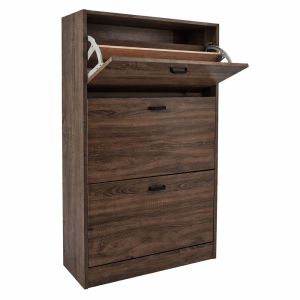 ΠΑΠΟΥΤΣΟΘΗΚΗ ΤΡΙΠΛΗ ΞΥΛΙΝΗ ΜΕ ΠΛΑΤΗ ΣΕ ΚΑΡΥΔΙ ΧΡΩΜΑ 63x24x115 εκ. ANKOR