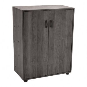 ΝΤΟΥΛΑΠΙ ΞΥΛΙΝΟ ΜΕ 2 ΡΥΘΜΙΖΟΜΕΝΑ ΡΑΦΙΑ ΣΕ ΓΚΡΙ ΧΡΩΜΑ 60x30x83,5εκ. ANKOR