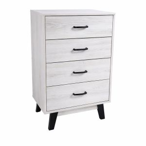 ΣΥΡΤΑΡΙΕΡΑ ΞΥΛΙΝΗ ΜΕ 4 ΣΥΡΤΑΡΙΑ ΣΕ ΑΣΠΡΟ ΧΡΩΜΑ 60x40x93εκ. ANKOR