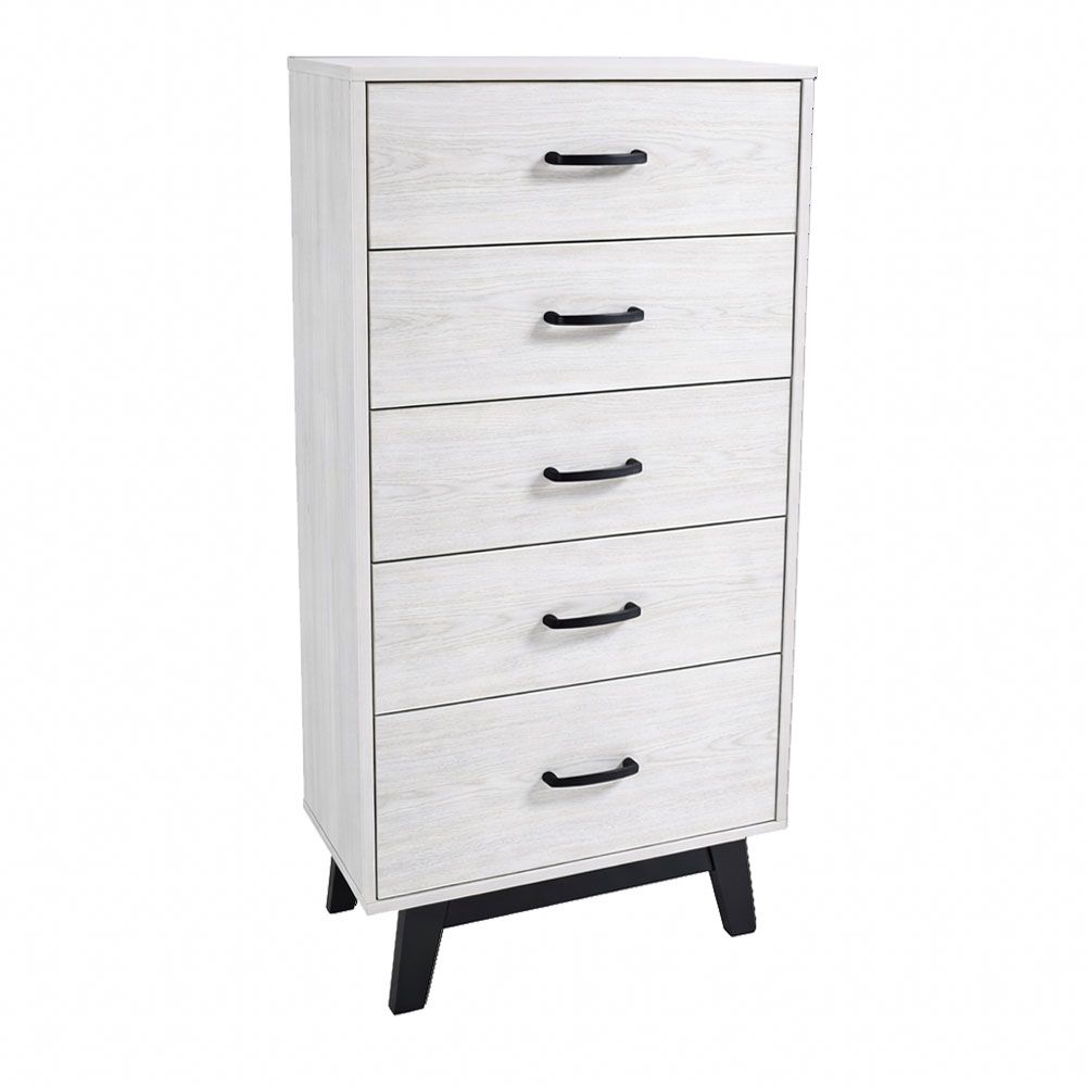 ΣΥΡΤΑΡΙΕΡΑ ΞΥΛΙΝΗ ΜΕ 5 ΣΥΡΤΑΡΙΑ ΣΕ ΑΣΠΡΟ ΧΡΩΜΑ 60x40x112εκ. ANKOR