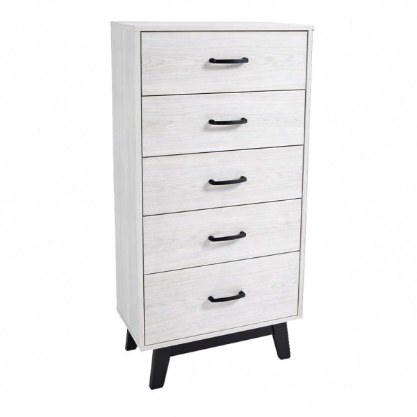 ΣΥΡΤΑΡΙΕΡΑ ΞΥΛΙΝΗ ΜΕ 5 ΣΥΡΤΑΡΙΑ ΣΕ ΑΣΠΡΟ ΧΡΩΜΑ 60x40x112εκ. ANKOR