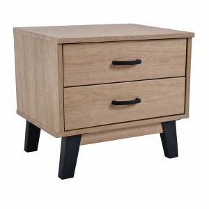 ΚΟΜΟΔΙΝΟ ΞΥΛΙΝΟ ΜΕ ΔΥΟ ΣΥΡΤΑΡΙΑ ΣΕ ΦΥΣΙΚΟ ΧΡΩΜΑ 48x38x44εκ. ANKOR