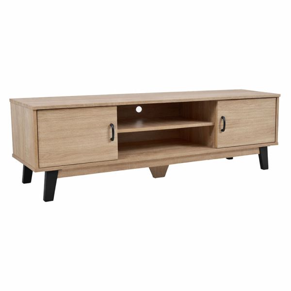 ΕΠΙΠΛΟ ΤΗΛΕΟΡΑΣΗΣ ΞΥΛΙΝΟ ΜΕ ΝΤΟΥΛΑΠΙΑ ΚΑΙ ΡΑΦΙ ΣΕ ΦΥΣΙΚΟ ΧΡΩΜΑ 140x38x44εκ. ANKOR