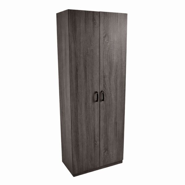 ΝΤΟΥΛΑΠΑ ΞΥΛΙΝΗ ΜΕ ΕΝΝΕΑ ΡΑΦΙΑ ΣΕ ΓΚΡΙ ΧΡΩΜΑ 60x36x175εκ. ANKOR