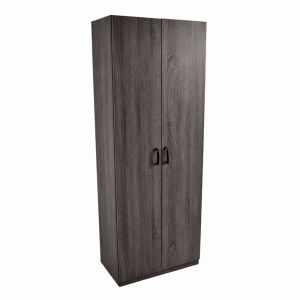 ΝΤΟΥΛΑΠΑ ΞΥΛΙΝΗ ΜΕ ΕΝΝΕΑ ΡΑΦΙΑ ΣΕ ΓΚΡΙ ΧΡΩΜΑ 60x36x175εκ. ANKOR