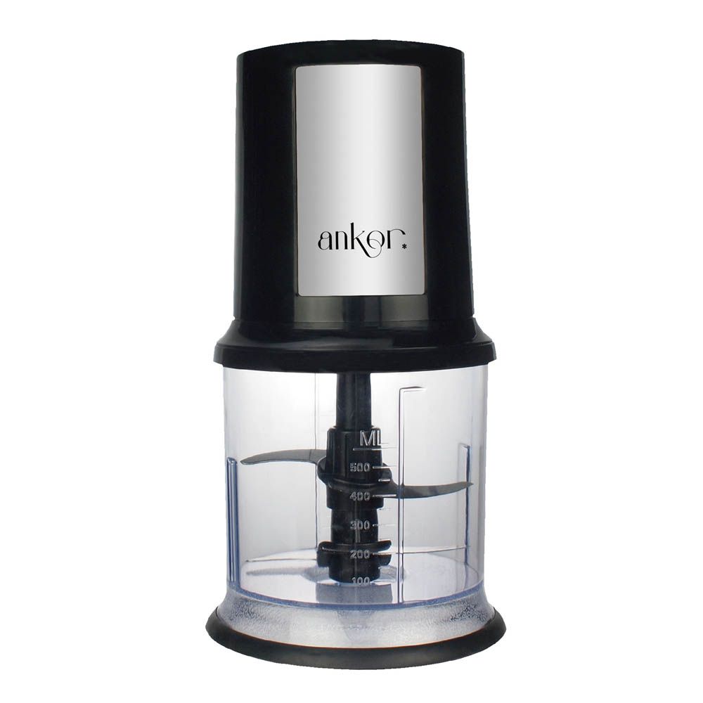 ΠΟΛΥΚΟΦΤΗΣ ANKOR ΜΕ 2 ΔΙΠΛΕΣ ΛΕΠΙΔΕΣ 400W ΔΟΧΕΙΟ 500ml ΜΑΥΡΟ ΧΡΩΜΑ ANKOR