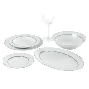 ΣΕΡΒΙΤΣΙΟ ΠΙΑΤΩΝ ΠΟΡΣΕΛΑΝΙΝΟ 20ΤΜΧ ΜΕ ΚΡΑΚΕΛΕ ΣΧΕΔΙΟ ΚΑΙ ΑΣΗΜΙ ΜΠΟΡΝΤΟΥΡΑ ANKOR