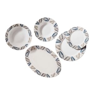 ΣΕΡΒΙΤΣΙΟ ΠΙΑΤΩΝ ΠΟΡΣΕΛΑΝΙΝΟ 20ΤΜΧ ΜΕ ΣΧΕΔΙΟ ΠΕΤΡΟΛ ΚΑΙ ΓΚΡΙ ΦΥΛΛΑ ANKOR