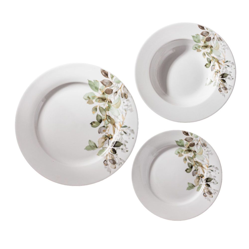 ΣΕΡΒΙΤΣΙΟ ΠΙΑΤΩΝ ΠΟΡΣΕΛΑΝΙΝΟ 18ΤΜΧ ΜΕ ΣΧΕΔΙΟ ΦΥΛΛΑ ΣΕ ΓΗΙΝΕΣ ΑΠΟΧΡΩΣΕΙΣ ANKOR