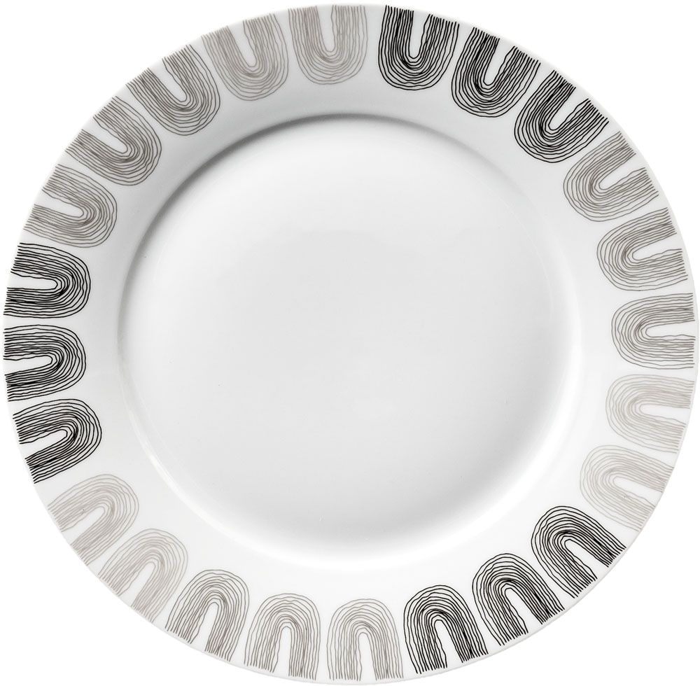 ΠΙΑΤΟ ΡΗΧΟ ΠΟΡΣΕΛΑΝΙΝΟ ΜΠΕΖ ΚΑΙ ΜΑΥΡΟ ΣΧΕΔΙΟ 24εκ.ANKOR