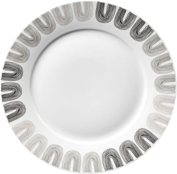 ΠΙΑΤΟ ΡΗΧΟ ΠΟΡΣΕΛΑΝΙΝΟ ΜΠΕΖ ΚΑΙ ΜΑΥΡΟ ΣΧΕΔΙΟ 26,5εκ.ANKOR