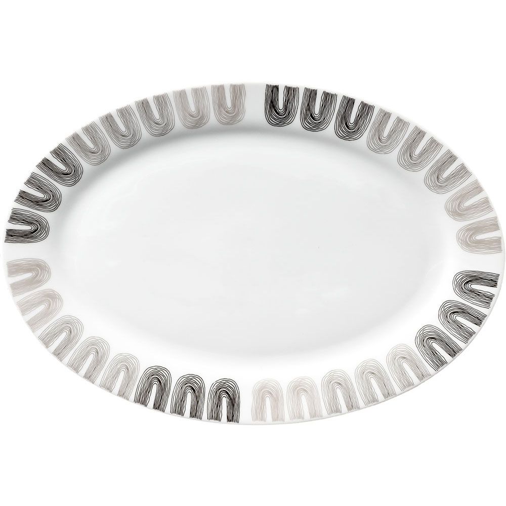 ΠΙΑΤΕΛΑ ΠΟΡΣΕΛΑΝΙΝΗ ΜΠΕΖ ΚΑΙ ΜΑΥΡΟ ΣΧΕΔΙΟ 30,5εκ.ANKOR